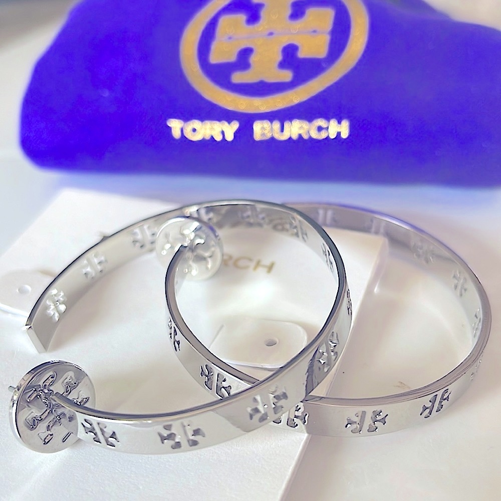 NWT AUTHENTIC HOOP EARINGS TORI BURCH KIRA.